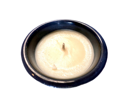 #53 4oz soy wax candle in a ‘Valentine Creek Pottery’ vessel.