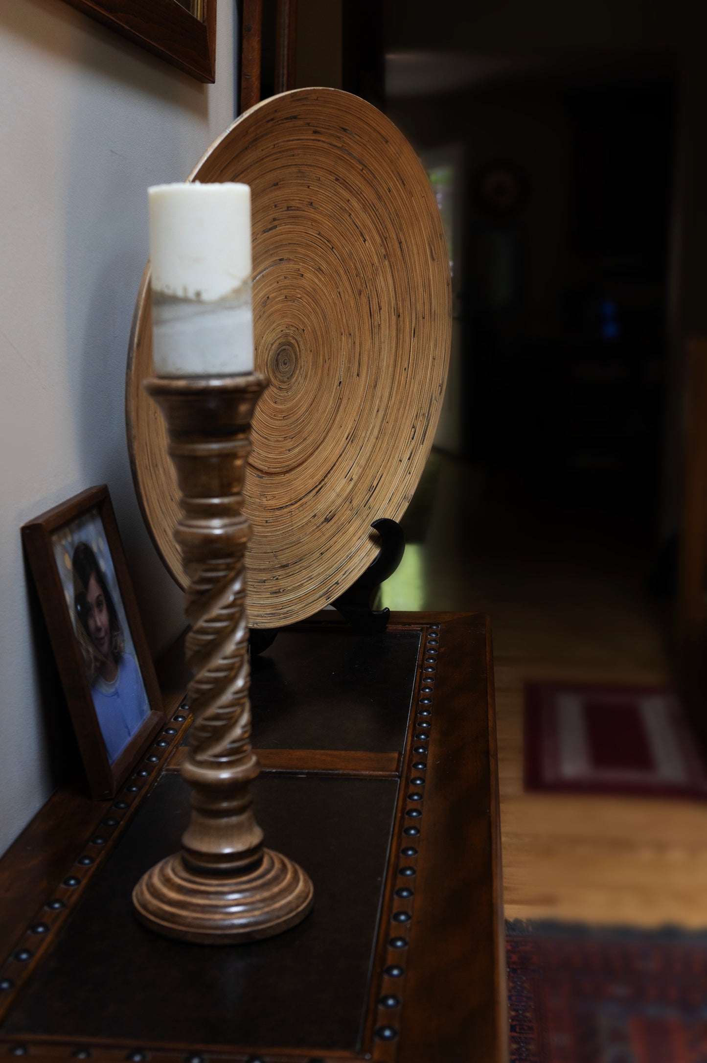 #30 Pillar candle with Concrete base