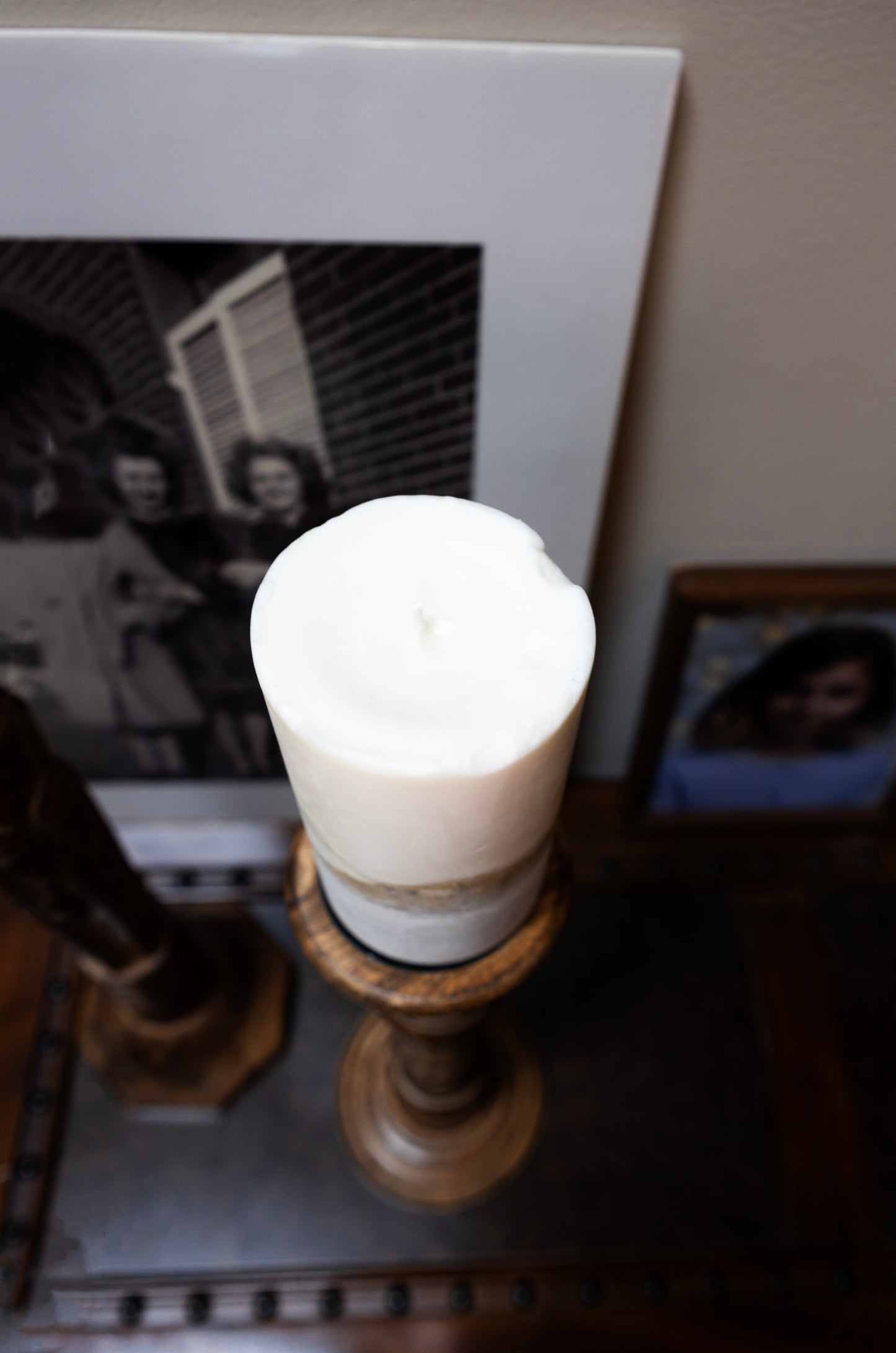 #30 Pillar candle with Concrete base